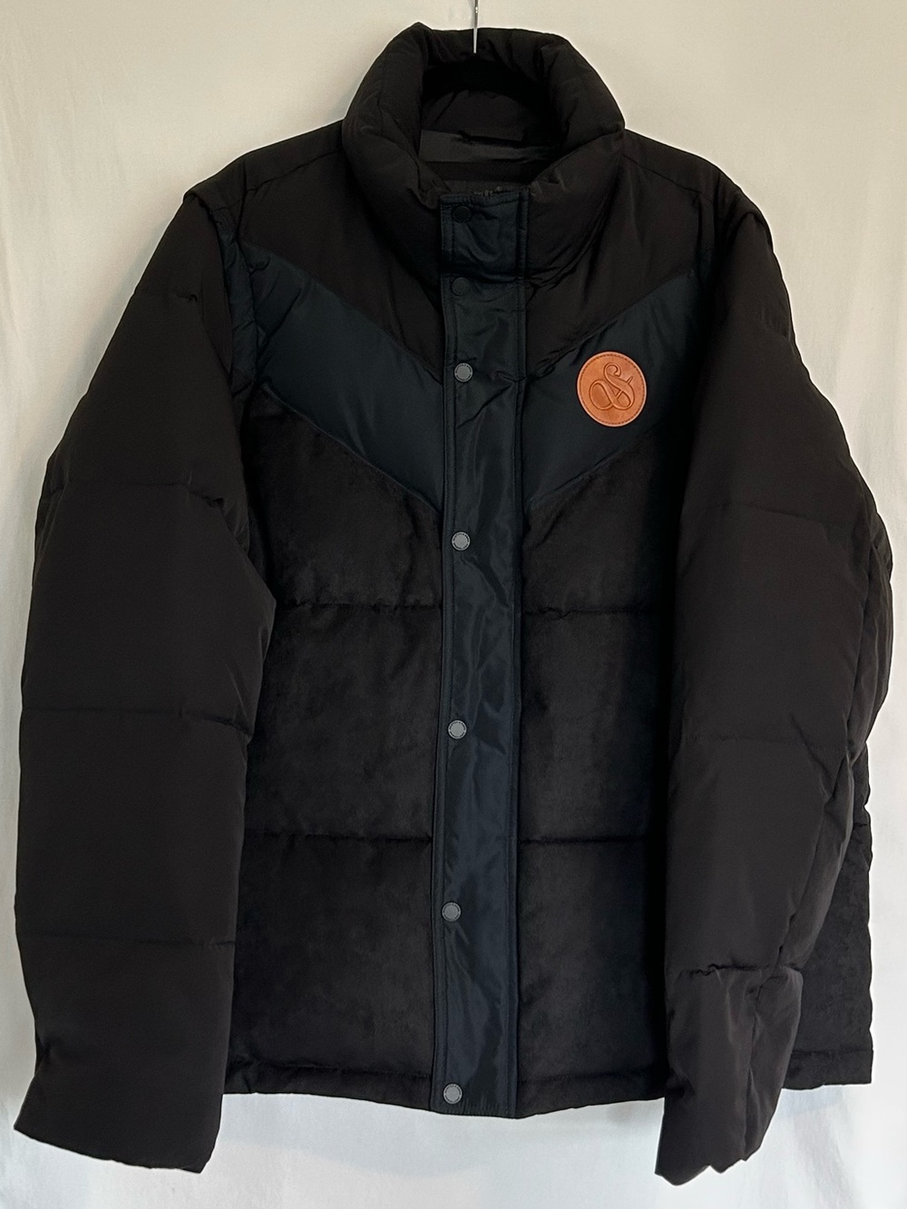 NWOT Scotch & Soda XXL Men Black Nelleke 2in1 Puffer Jacket Detachable Sleeves